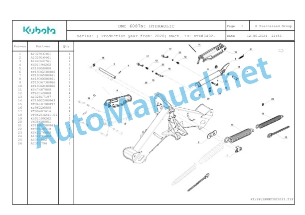 Kubota DMC 6087N Parts Manual PDF 2 Kubota DMC 6087N Parts Manual PDF-2