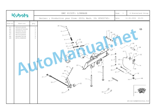Kubota DMC 6132T Parts Manual PDF 2 Kubota DMC 6132T Parts Manual PDF-2