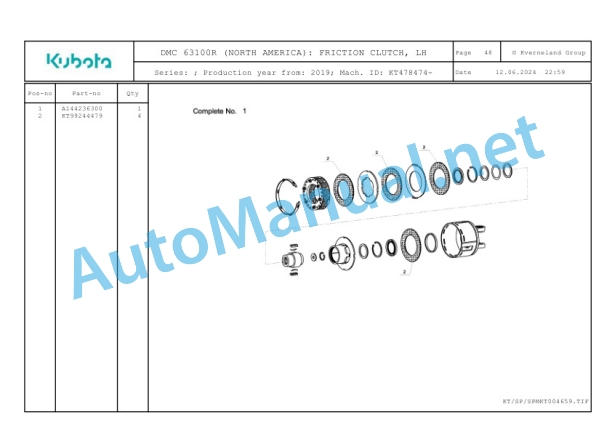 Kubota DMC 63100R (NORTH AMERICA) Parts Manual PDF 5 Kubota DMC 63100R (NORTH AMERICA) Parts Manual PDF-5