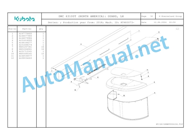 Kubota DMC 63100T (NORTH AMERICA) Parts Manual PDF 4 Kubota DMC 63100T (NORTH AMERICA) Parts Manual PDF-4