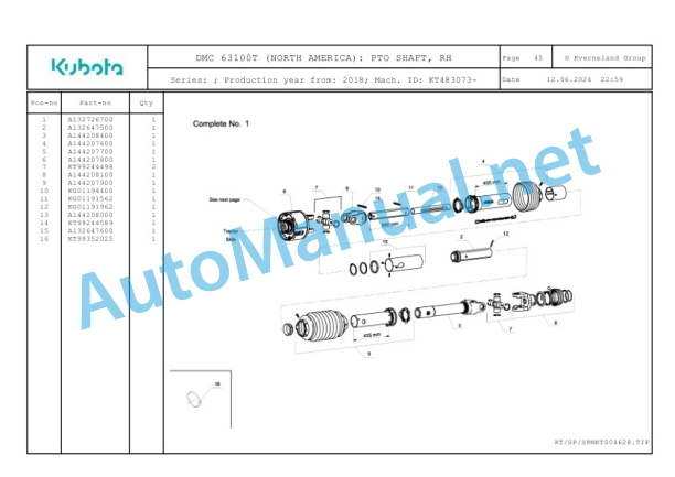 Kubota DMC 63100T (NORTH AMERICA) Parts Manual PDF 5 Kubota DMC 63100T (NORTH AMERICA) Parts Manual PDF-5