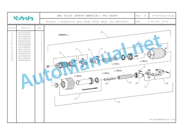 Kubota DMC 6332R (NORTH AMERICA) Parts Manual PDF 5 Kubota DMC 6332R (NORTH AMERICA) Parts Manual PDF-5