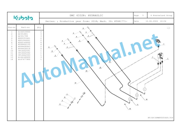Kubota DMC 6332R Parts Manual PDF 2 Kubota DMC 6332R Parts Manual PDF-2