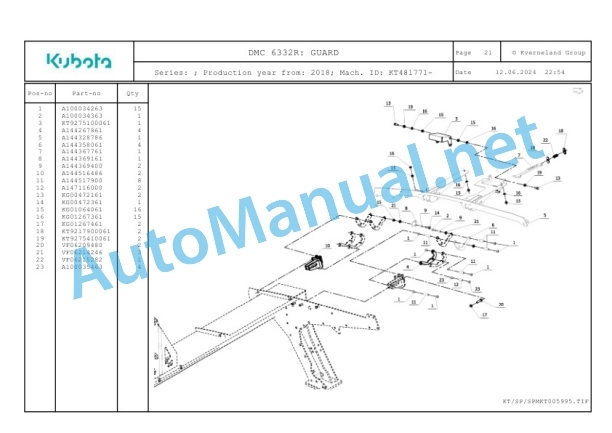 Kubota DMC 6332R Parts Manual PDF 4 Kubota DMC 6332R Parts Manual PDF-4
