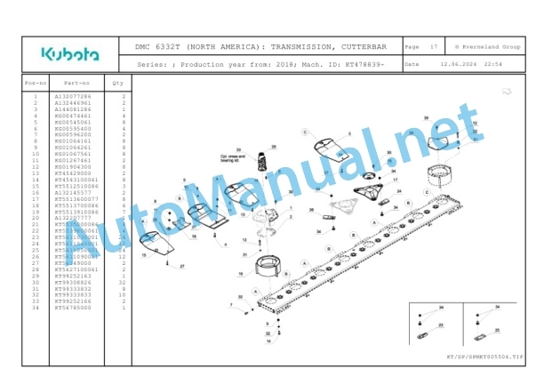 Kubota DMC 6332T (NORTH AMERICA) Parts Manual PDF 4 Kubota DMC 6332T (NORTH AMERICA) Parts Manual PDF-4