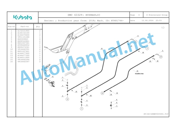 Kubota DMC 6332T Parts Manual PDF 2 Kubota DMC 6332T Parts Manual PDF-2