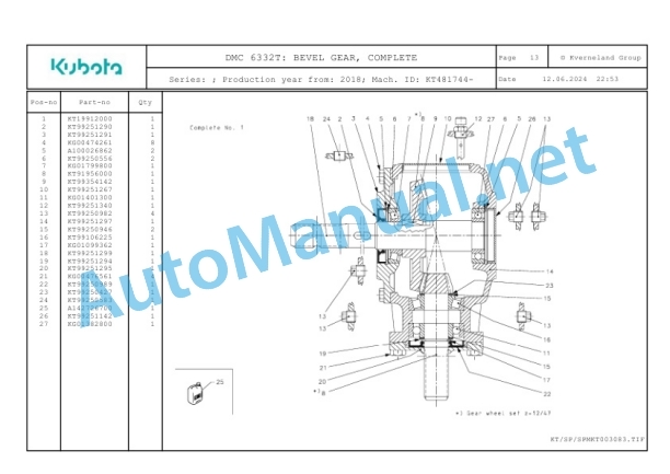 Kubota DMC 6332T Parts Manual PDF 3 Kubota DMC 6332T Parts Manual PDF-3