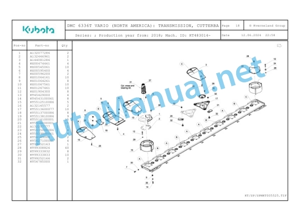 Kubota DMC 6336T VARIO (NORTH AMERICA) Parts Manual PDF 4 Kubota DMC 6336T VARIO (NORTH AMERICA) Parts Manual PDF-4