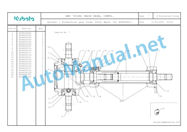 Kubota DMC 7032N Parts Manual PDF 3 Kubota DMC 7032N Parts Manual PDF-3