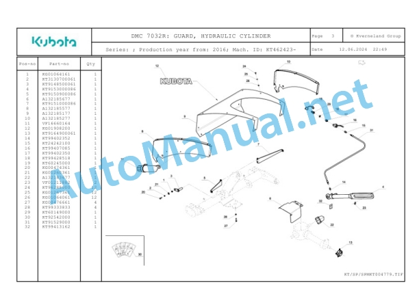 Kubota DMC 7032R Parts Manual PDF 2 Kubota DMC 7032R Parts Manual PDF-2