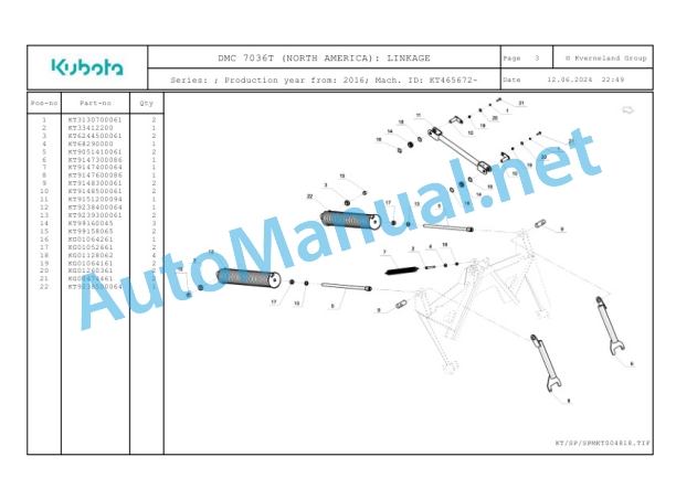 Kubota DMC 7036T (NORTH AMERICA) Parts Manual PDF 2 Kubota DMC 7036T (NORTH AMERICA) Parts Manual PDF-2
