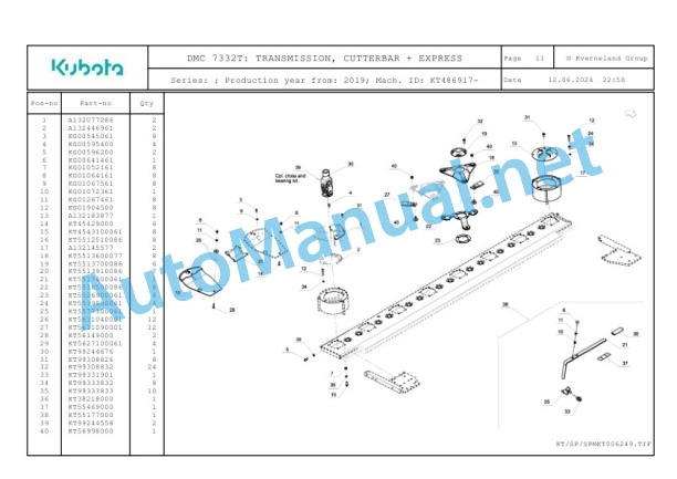 Kubota DMC 7332T Parts Manual PDF 3 Kubota DMC 7332T Parts Manual PDF-3