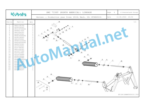 Kubota DMC 7336T (NORTH AMERICA) Parts Manual PDF 2 Kubota DMC 7336T (NORTH AMERICA) Parts Manual PDF-2