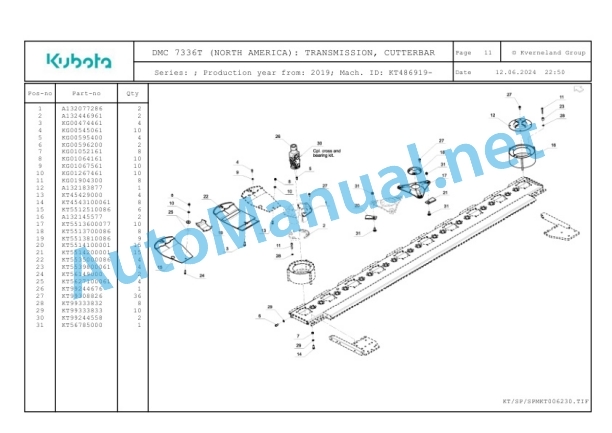 Kubota DMC 7336T (NORTH AMERICA) Parts Manual PDF 3 Kubota DMC 7336T (NORTH AMERICA) Parts Manual PDF-3