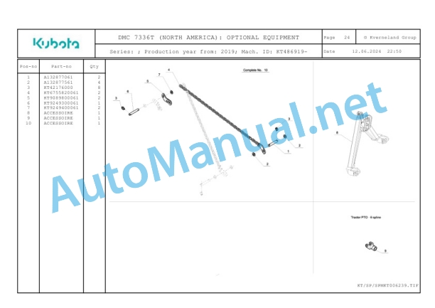 Kubota DMC 7336T (NORTH AMERICA) Parts Manual PDF 5 Kubota DMC 7336T (NORTH AMERICA) Parts Manual PDF-5