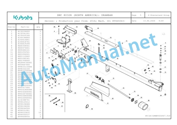 Kubota DMC 8032R (NORTH AMERICA) Parts Manual PDF 2 Kubota DMC 8032R (NORTH AMERICA) Parts Manual PDF-2