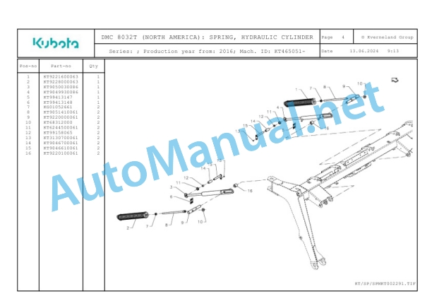 Kubota DMC 8032T (NORTH AMERICA) Parts Manual PDF 2 Kubota DMC 8032T (NORTH AMERICA) Parts Manual PDF-2