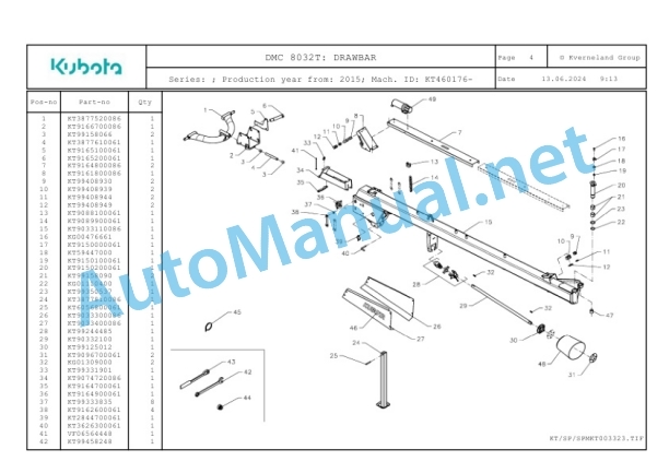 Kubota DMC 8032T Parts Manual PDF 2 Kubota DMC 8032T Parts Manual PDF-2