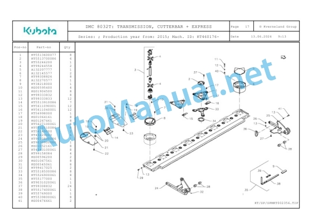 Kubota DMC 8032T Parts Manual PDF 4 Kubota DMC 8032T Parts Manual PDF-4