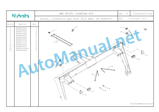Kubota DMC 8032T Parts Manual PDF 5 Kubota DMC 8032T Parts Manual PDF-5