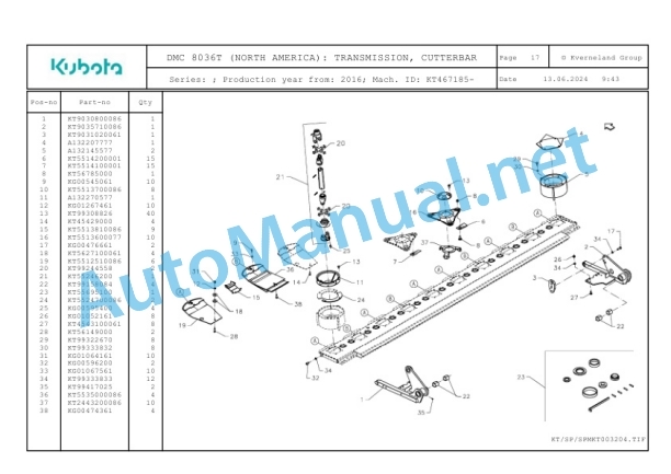 Kubota DMC 8036T (NORTH AMERICA) Parts Manual PDF 4 Kubota DMC 8036T (NORTH AMERICA) Parts Manual PDF-4