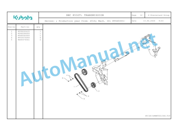Kubota DMC 8532T Parts Manual PDF 3 Kubota DMC 8532T Parts Manual PDF-3