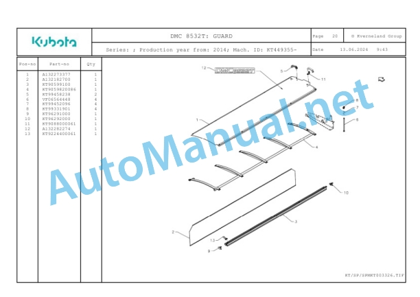 Kubota DMC 8532T Parts Manual PDF 4 Kubota DMC 8532T Parts Manual PDF-4