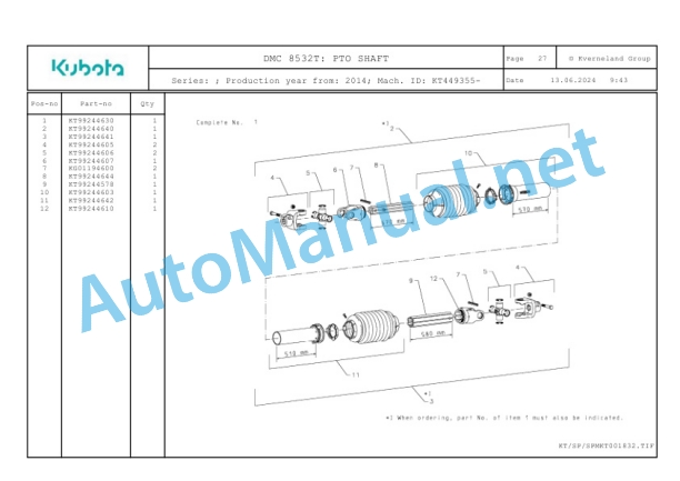 Kubota DMC 8532T Parts Manual PDF 5 Kubota DMC 8532T Parts Manual PDF-5