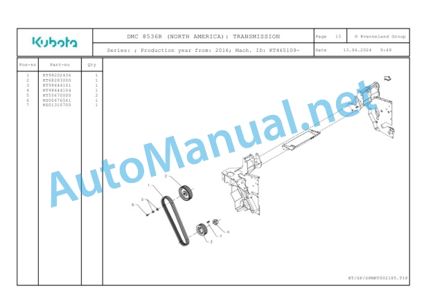 Kubota DMC 8536R (NORTH AMERICA) Parts Manual PDF 3 Kubota DMC 8536R (NORTH AMERICA) Parts Manual PDF-3