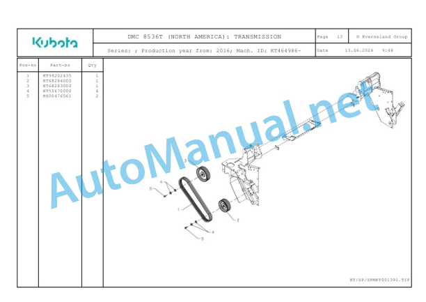 Kubota DMC 8536T (NORTH AMERICA) Parts Manual PDF 3 Kubota DMC 8536T (NORTH AMERICA) Parts Manual PDF-3