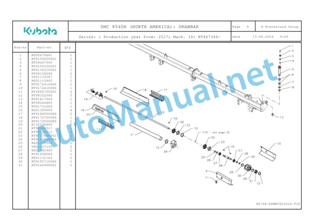 Kubota DMC 8540R (NORTH AMERICA) Parts Manual PDF 2 Kubota DMC 8540R (NORTH AMERICA) Parts Manual PDF-2
