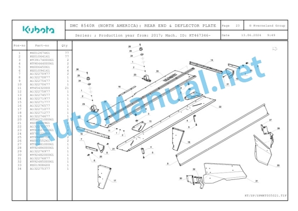 Kubota DMC 8540R (NORTH AMERICA) Parts Manual PDF 4 Kubota DMC 8540R (NORTH AMERICA) Parts Manual PDF-4