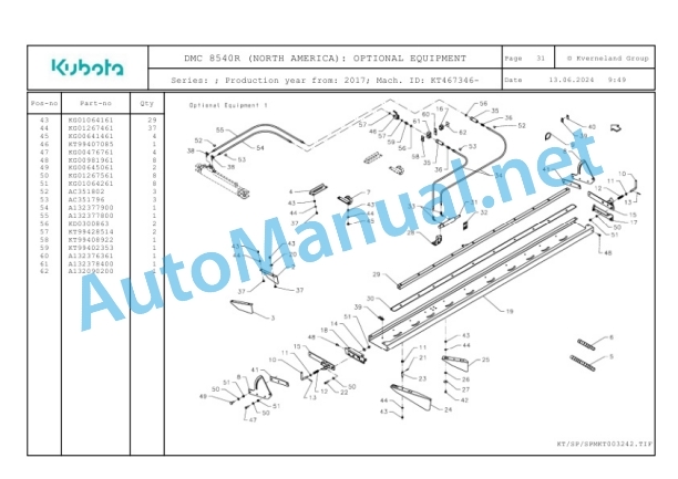 Kubota DMC 8540R (NORTH AMERICA) Parts Manual PDF 5 Kubota DMC 8540R (NORTH AMERICA) Parts Manual PDF-5