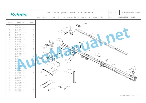 Kubota DMC 8540T (NORTH AMERICA) Parts Manual PDF 2 Kubota DMC 8540T (NORTH AMERICA) Parts Manual PDF-2