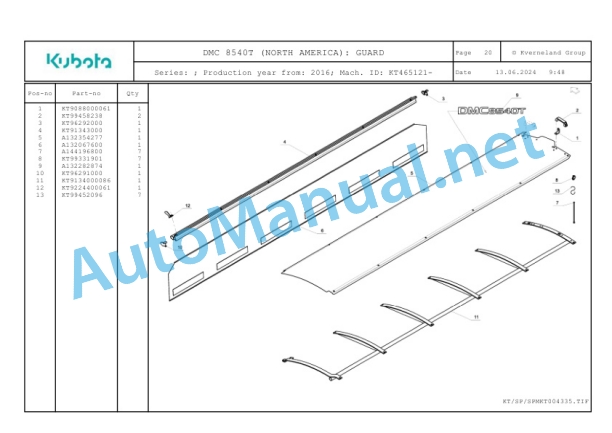 Kubota DMC 8540T (NORTH AMERICA) Parts Manual PDF 4 Kubota DMC 8540T (NORTH AMERICA) Parts Manual PDF-4