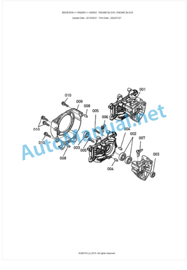 Kubota DN260S Parts Manual PDF 2 Kubota DN260S Parts Manual PDF-2