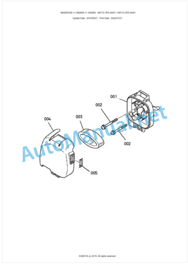 Kubota DN260S Parts Manual PDF 4 Kubota DN260S Parts Manual PDF-4