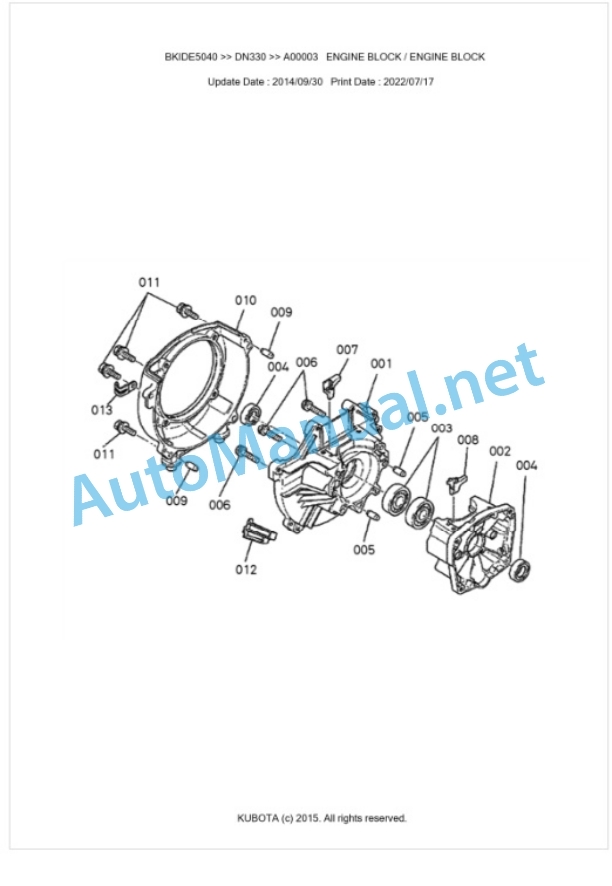 Kubota DN330 Parts Manual PDF 2 Kubota DN330 Parts Manual PDF-2