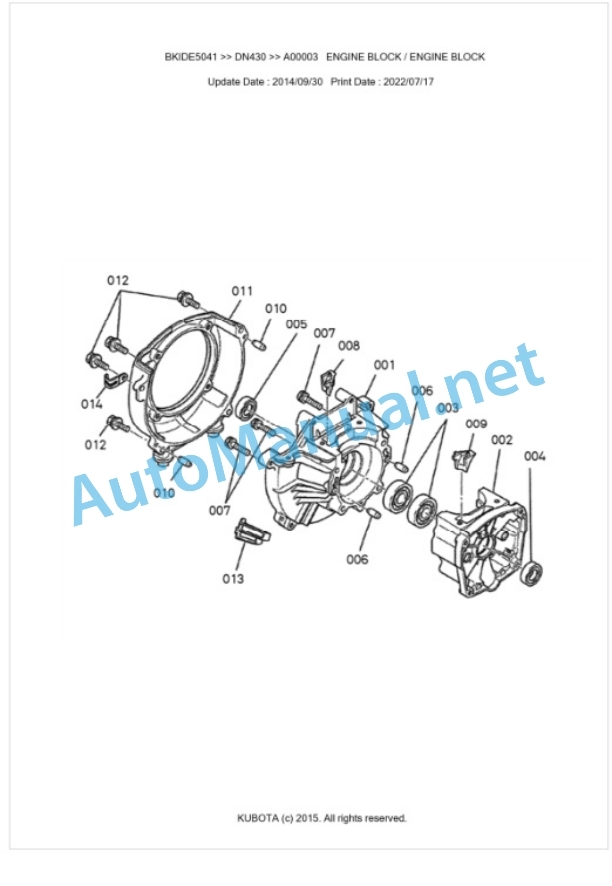 Kubota DN430 Parts Manual PDF 2 Kubota DN430 Parts Manual PDF-2