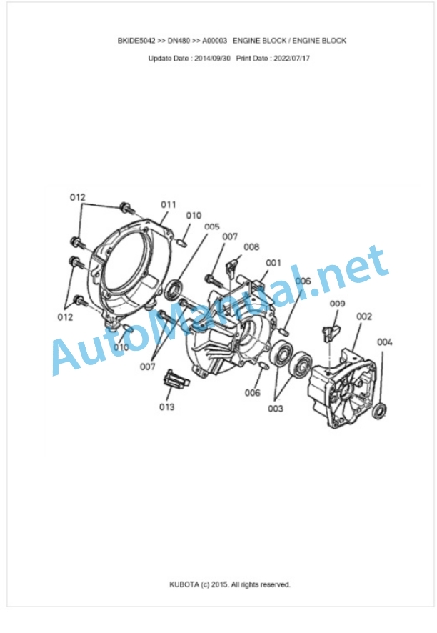 Kubota DN480 Parts Manual PDF 2 Kubota DN480 Parts Manual PDF-2