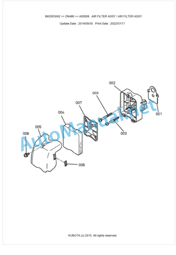 Kubota DN480 Parts Manual PDF 4 Kubota DN480 Parts Manual PDF-4