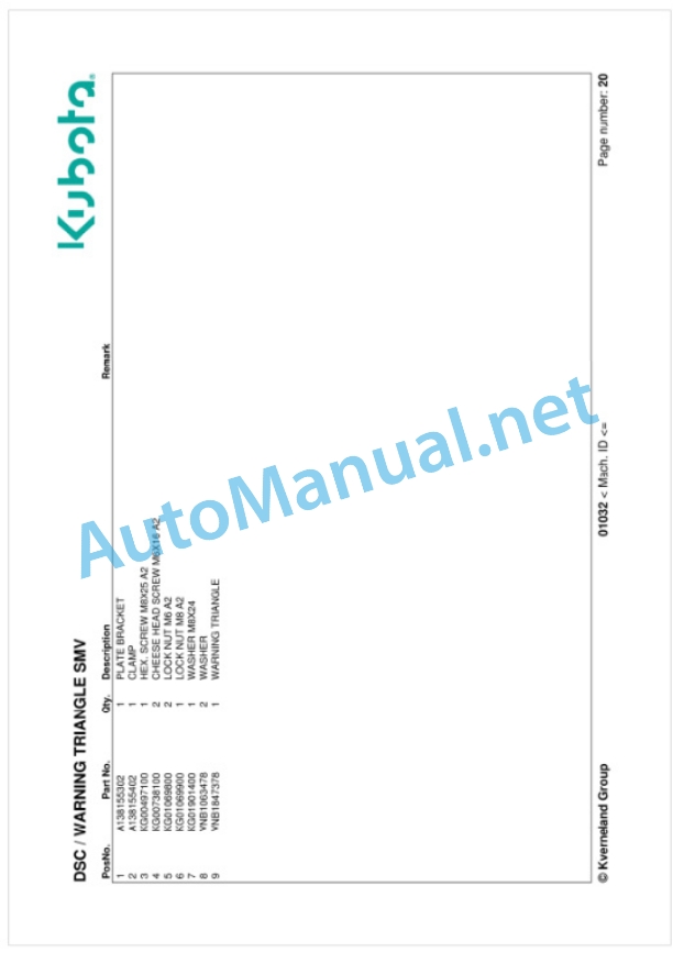 Kubota DSC Parts Manual PDF 4 Kubota DSC Parts Manual PDF-4