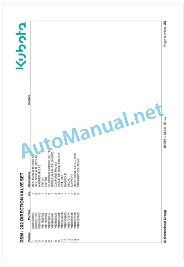 Kubota DSM Parts Manual PDF 5 Kubota DSM Parts Manual PDF-5