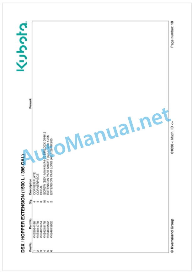 Kubota DSX Parts Manual PDF 3 Kubota DSX Parts Manual PDF-3