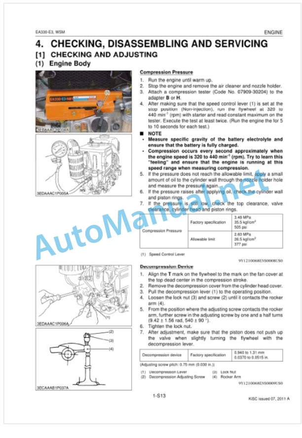 Kubota EA330-E3 Series Diesel Engine Workshop Manual PDF 4 Kubota EA330-E3 Series Diesel Engine Workshop Manual PDF-4