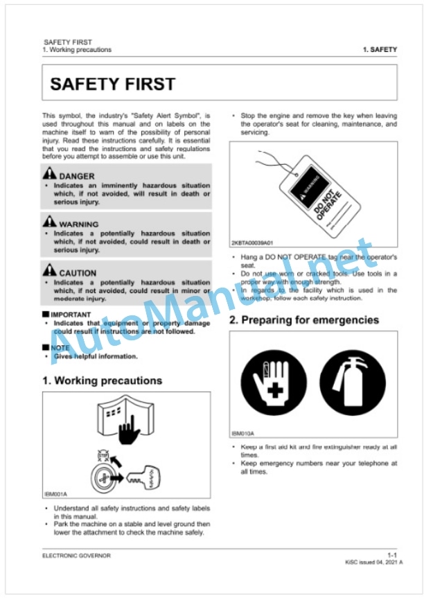 Kubota Electric Governor Diesel Engine Workshop Manual PDF 2 Kubota Electric Governor Diesel Engine Workshop Manual PDF-2