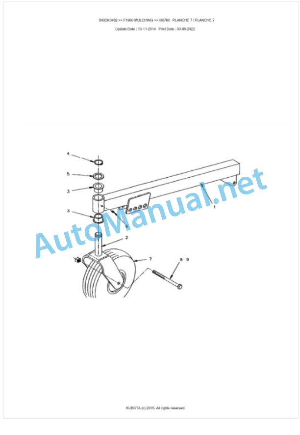 Kubota F1900 MULCHING Parts Manual PDF BKIDK0482 5 Kubota F1900 MULCHING Parts Manual PDF BKIDK0482-5