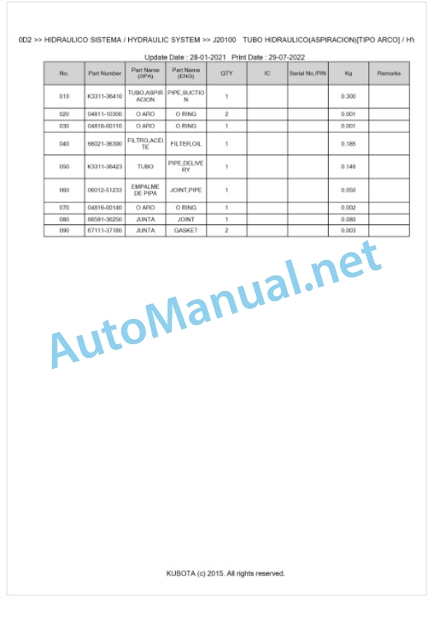 Kubota F1900D2 Parts Manual PDF BKIDA5095 5 Kubota F1900D2 Parts Manual PDF BKIDA5095-5