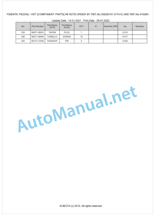 Kubota F1900E Parts Manual PDF BKIDA0417 FR 4 Kubota F1900E Parts Manual PDF BKIDA0417 FR-4