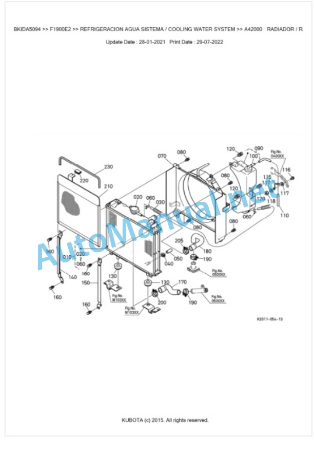 Kubota F1900E2 Parts Manual PDF BKIDA5094 3 Kubota F1900E2 Parts Manual PDF BKIDA5094-3
